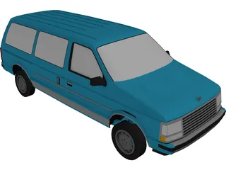 Plymouth Voyager (1987) 3D Model