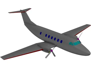 Beechcraft Super King Air 200 3D Model