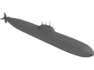 Alpha Submarine 3D Model