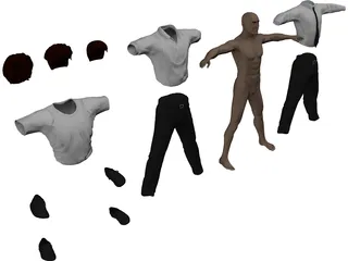 Man [+Clothes] 3D Model