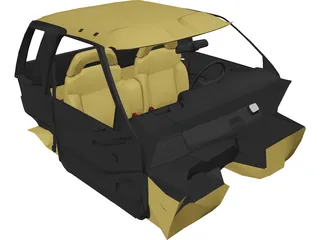 Interior Chevrolet S10 Pickup (1997) 3D Model