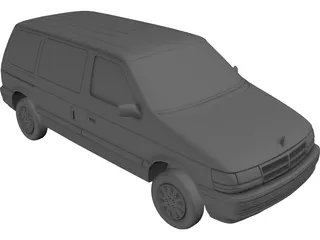 Dodge Caravan (1991) 3D Model
