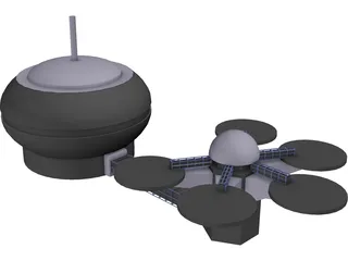 Moon Base 3D Model