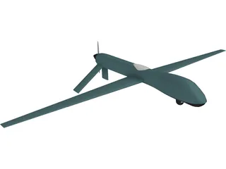 General Atomics MQ-1 Predator UAV Drone 3D Model