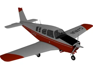 Raytheon A-36 Bonanza 3D Model