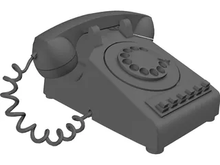 Telephone Rotary Office 3D Model