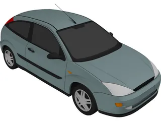 Ford Focus Hatchback 3-Door (1999) 3D Model