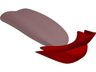 Female Mouth and Tongue 3D Model