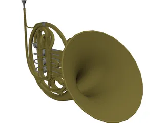 French Horn 3D Model