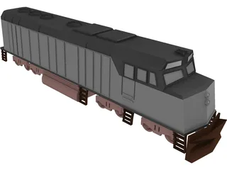 Amtrak Engine 3D Model