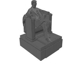 Lincoln Memorial Statue 3D Model