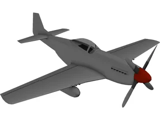 North American P-51 Mustang 3D Model