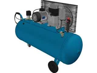 Electric Air Compressor Unit 3D Model