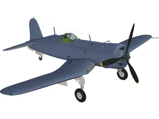 F4U-1D Corsair 3D Model