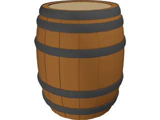 Whiskey Barrel 3D Model