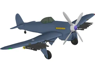 Hawker Typhoon 3D Model