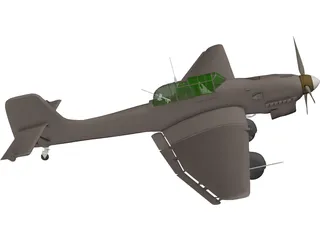 Junkers 87B Stuka 3D Model