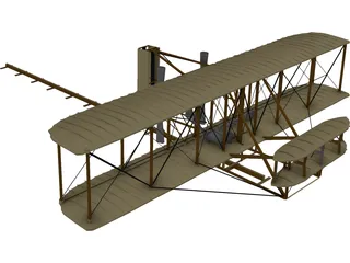 Wright Flyer Kitty Hawk 3D Model