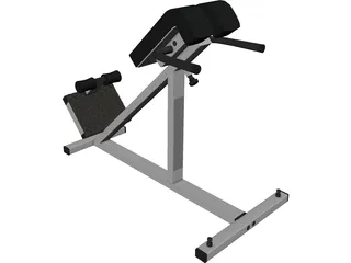 Lumbar Hyperextensions Bench 3D Model