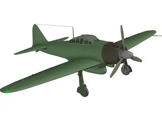 Mitsubishi A6M Zero 3D Model