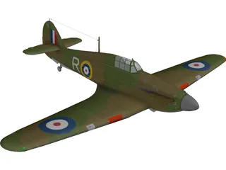 Hawker Hurricane I 3D Model