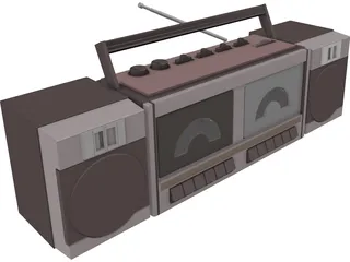 Radiocassette 3D Model