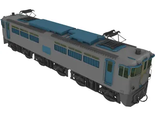 Sakura Blue Train 3D Model