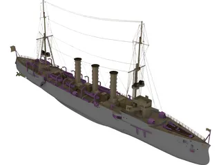 SMS Emden 3D Model