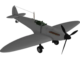 Supermarine Spitfire MK IA 3D Model