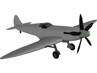 Supermarine Spitfire MK XIV 3D Model