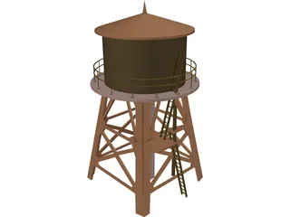 Water Tower 3D Model