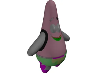 Sponge Bob Patrick Star Fish 3D Model