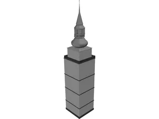 Nizna City Tower of Church  3D Model