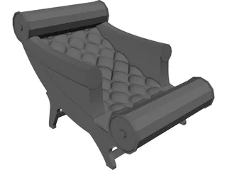 Adolf Loos Chaise Lounge 3D Model