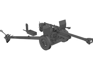 Feld Haubitzer (105mm) 3D Model