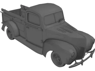 Ford Pickup Street Road (1940) 3D Model