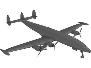 Lockheed C-121 Constellation 3D Model