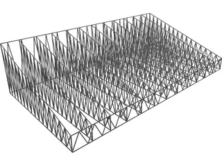 Structural Truss Roof 3D Model