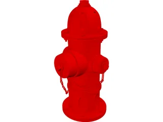 Red Fire Hydrant 3D Model