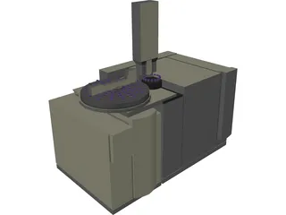 Agilent 7890A GCMS 3D Model