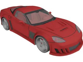 Chevrolet Corvette C6 [Tuned] 3D Model