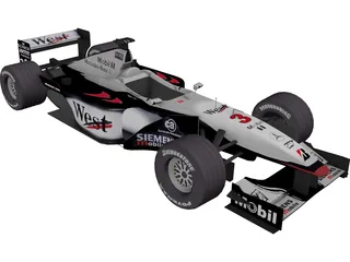 F1 McLaren 2001 3D Model