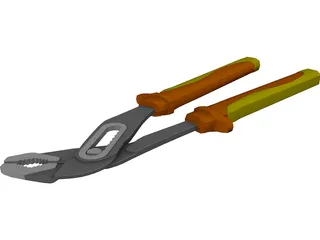 Engineers Multigrip Pliers 3D Model