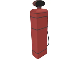 Gas Pump Old 3D Model