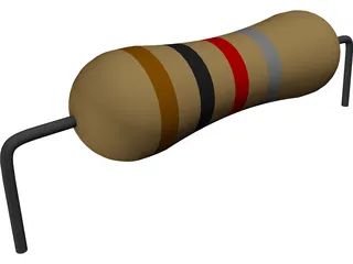 Resistor 1 Kilohm 3D Model