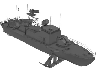 Missile Boat 206MR 3D Model