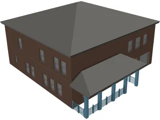 Two Story Home 3D Model