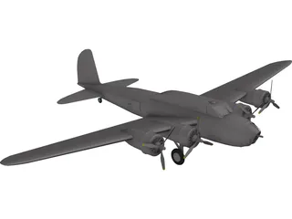 Boeing B-17-A Flying Fortress 3D Model