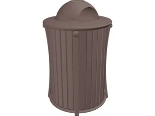 Trash Receptacle 3D Model