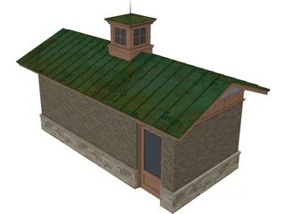 Bath House Structure 3D Model